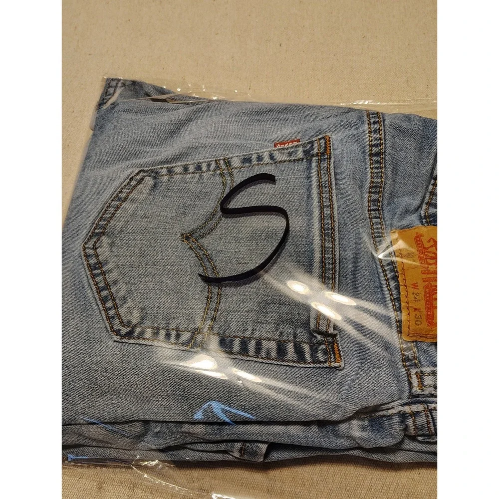 Levis 514‎ Straight Fit Mens Jeans Light Wash Denim W34 L30 Blue 00514-0986 S